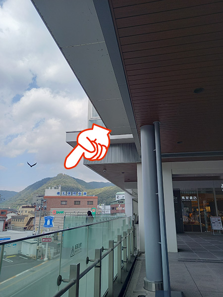 観光案内所前のお城