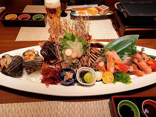 夕食お刺身