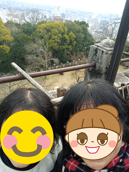 天守台と鞘橋