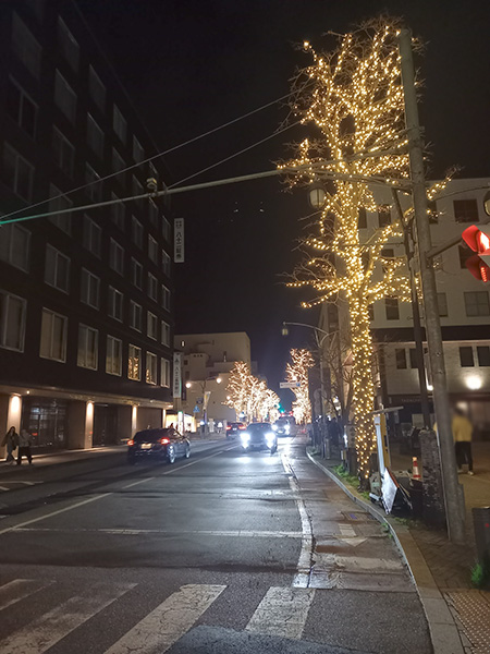 夜の大名町通り